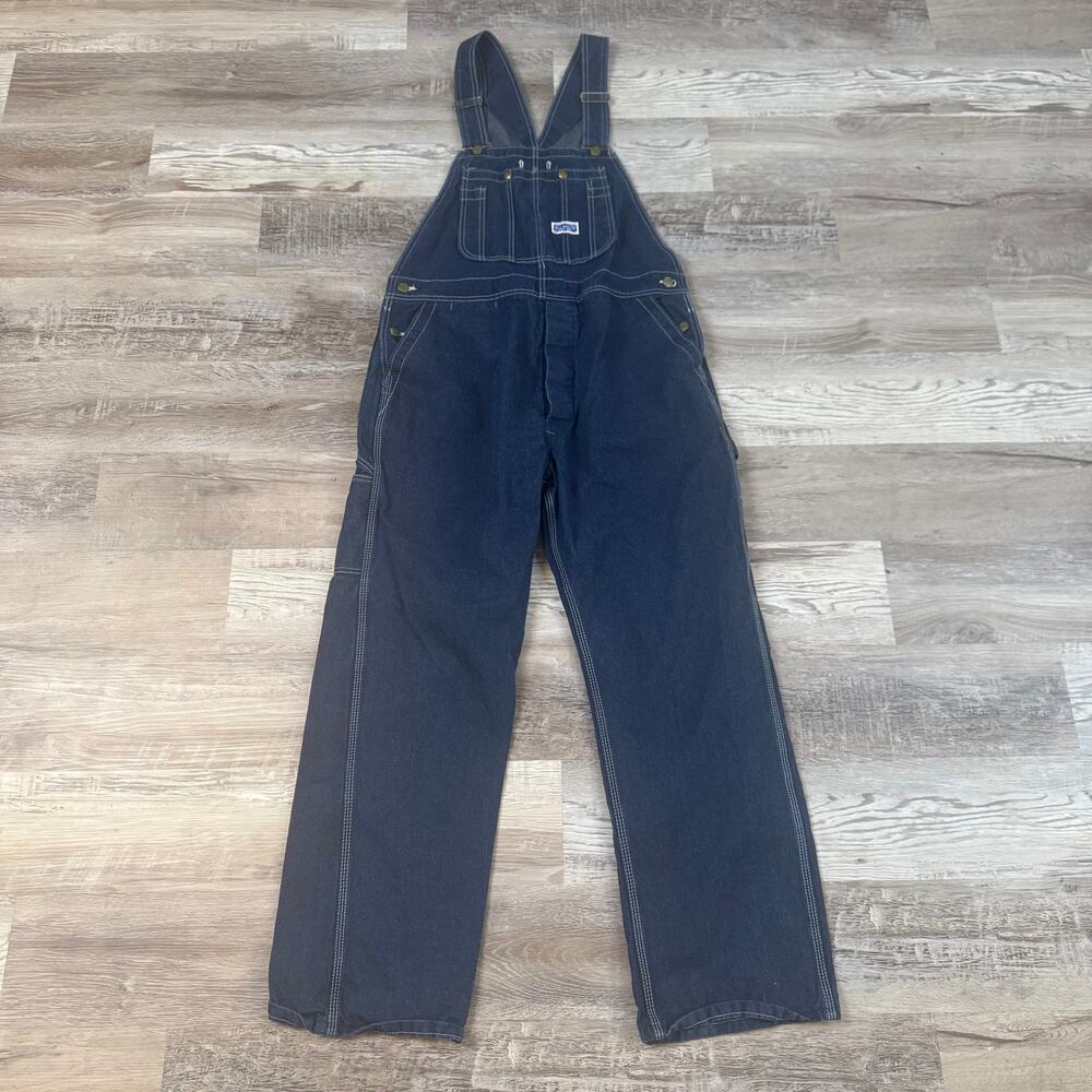 Vintage 90s Big Smith Denim Overalls Made USA Carpenter Workwear XL